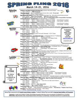 to view the Spring Fling flyer - Franklin County Children`s Coalition
