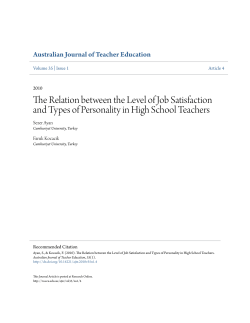 The Relation between the Level of Job