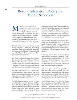 Beyond Silverstein: Poetry for Middle Schoolers