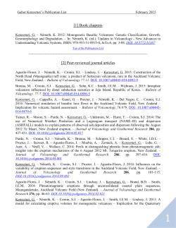 Publication list of Gabor Kereszturi - GEM-RG