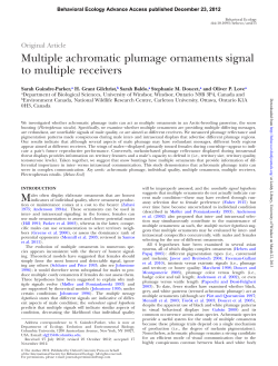 Multiple achromatic plumage ornaments signal to multiple receivers