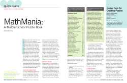 A Middle School Puzzle Book - Holton