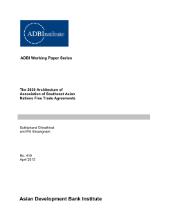 The 2030 Architecture of Association of Southeast Asian Nations