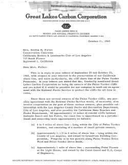 Mrs. Bertha H. Fuller Conservation Chairman October 31, 1960