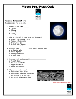 Moon Pre/Post Quiz