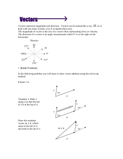 Resultant Vector Worksheet