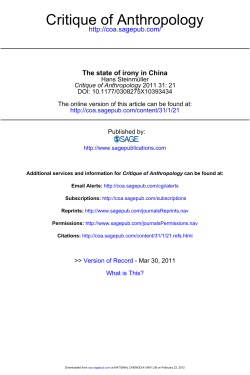 Irony in Contemporary China