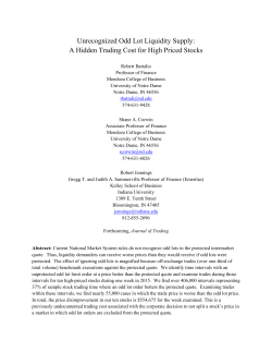 Unrecognized Odd Lot Liquidity Supply