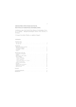 MESOLITHIC SITES NEAR HA VEL TE, PROVINCE OF DRENTHE