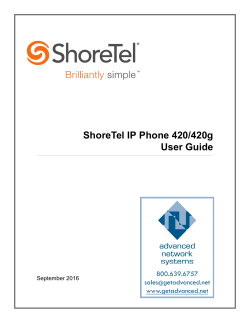 ShoreTel IP Phone 420 User Guide