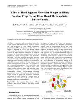 Effect of Hard Segment Molecular Weight on Dilute Solution