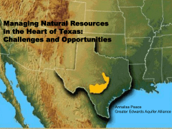 Managing Natural Resources in the Heart of Texas: Challenges and