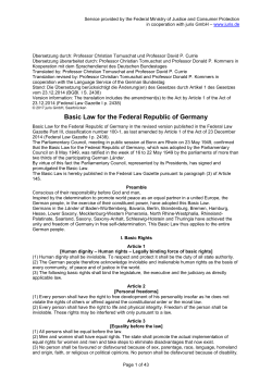 Basic Law for the Federal Republic of Germany