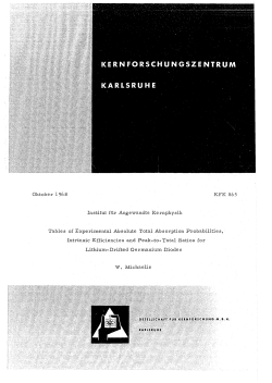 Oktober 1968 Institut fur Angewandte Kernphysik KFK 865 Tables of