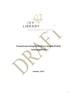 Cataloging Analysis of PaILS Libraries Draft Report