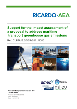Support for the impact assessment of a proposal to address maritime