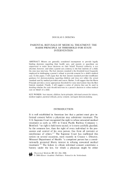 Parental refusals - University of Washington