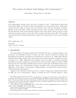 The erosion of colonial trade linkages after independence