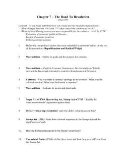 Chapter 7 &ndash; The Road To Revolution
