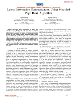 Latest Information Summarization Using