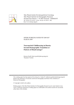 Non-marital Childbearing in Russia