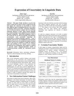 Expression of Uncertainty in Linguistic Data