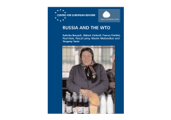 Russia and the WTO - Centre for European Reform