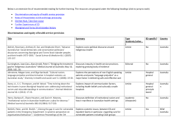 Improving ED access and experiences for Aboriginal and