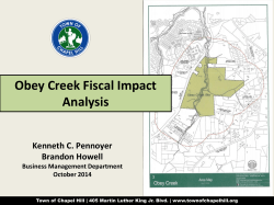 Obey Creek Fiscal Impact Analysis