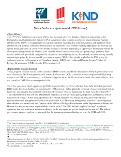 Flores Settlement - Lutheran Immigration and Refugee Service