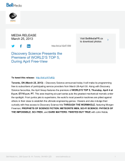 Discovery Science Presents the Premiere of WORLD`S TOP 5