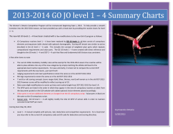 2013-2014 GO JO level 1 &ndash; 4 Summary Charts