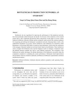 BOTTLENECKS IN PRODUCTION NETWORKS