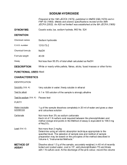 SODIUM HYDROXIDE