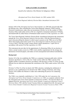 Page 1 of 6 EXPLANATORY STATEMENT Issued by the Authority of