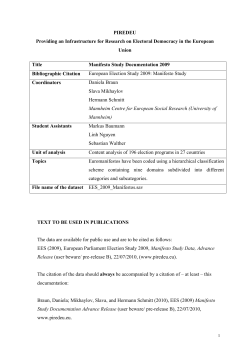 euromanifesto study documentation 2009