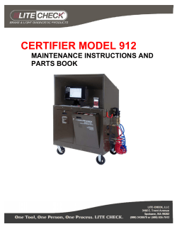 Maintenance Instructions w/Parts - Lite