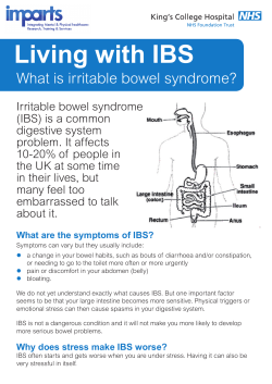 Living With IBS - King`s College London