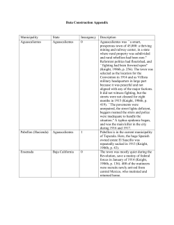 Data Construction Appendix Municipality State Insurgency