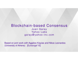 Blockchain-based Consensus