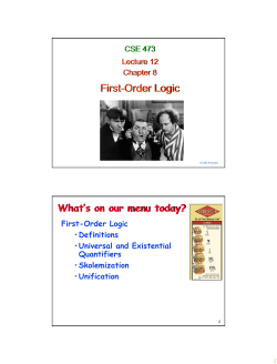 First-Order Logic