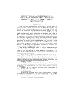 eminent domain and expropiaci&oacute;n: a comparison between fifth