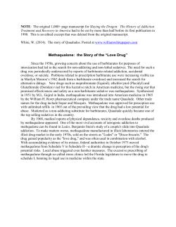 Methaqualone: the Story of the &ldquo;Love Drug&rdquo;