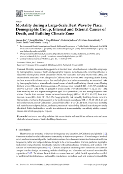 Mortality during a Large-Scale Heat Wave by Place, Demographic