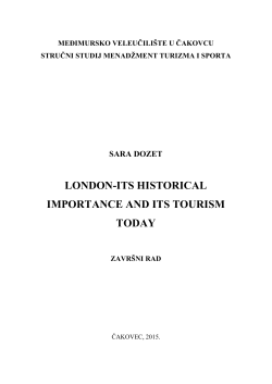 Sara Dozet London &ndash; Its historical importance and its tourism today