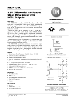 NB3N108K - 3.3V Differential 1:8 Fanout CLock Data