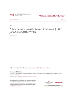 Justice John Simonett the Writer