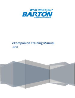 eCompanion Training Manual