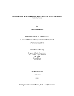 Amphibian stress, survival, and habitat quality in restored