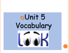 Unit 5 PPT Presentation